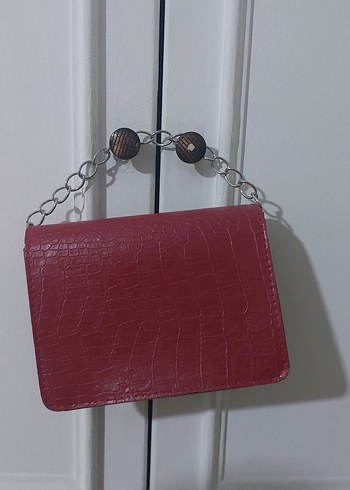 Kırmızı Deri Kadın Çanta - Görsel 4