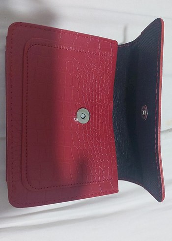 Kırmızı Deri Kadın Çanta - Görsel 5