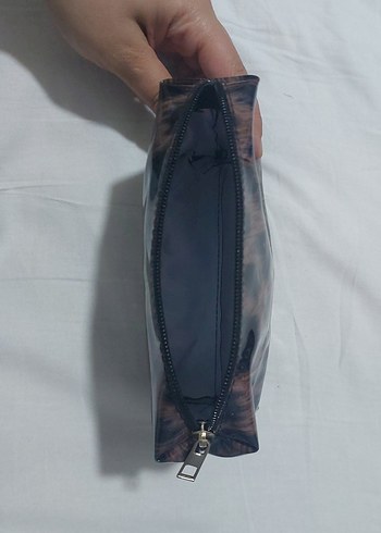 Kahverengi Leopar Desenli Kadın Makyaj Çantası - Görsel 2