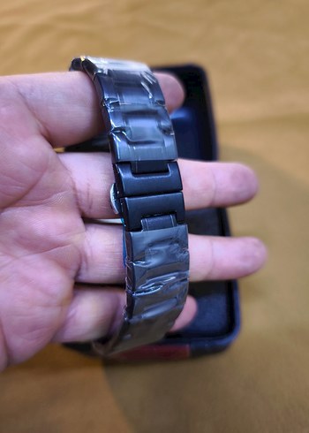 Siyah Erkek Biker Stil İş Saat - Görsel 3