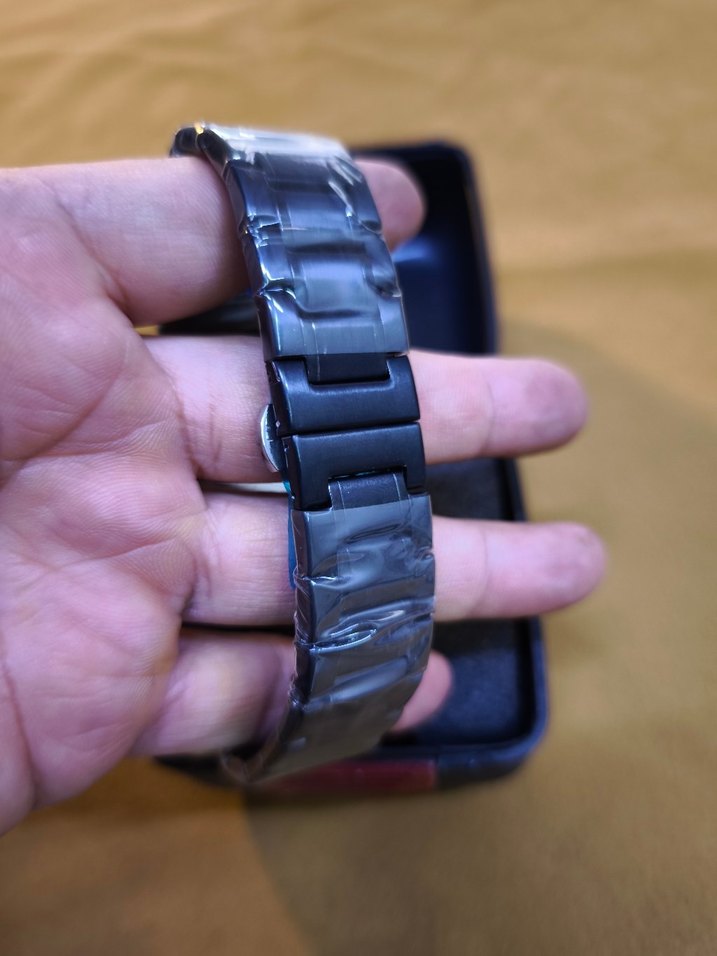 Siyah Erkek Biker Stil İş Saat - Görsel 3