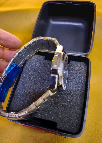 Patek Philippe Klasik Erkek Kol Saati Mavi Kadran - Görsel 5