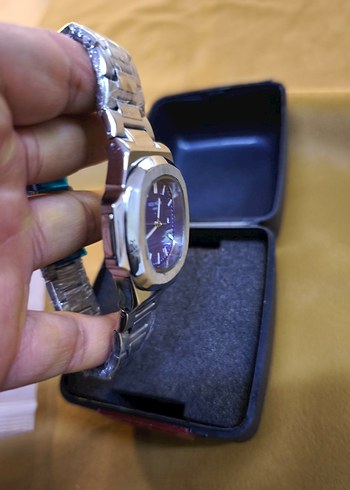 Patek Philippe Klasik Erkek Kol Saati Mavi Kadran - Görsel 2