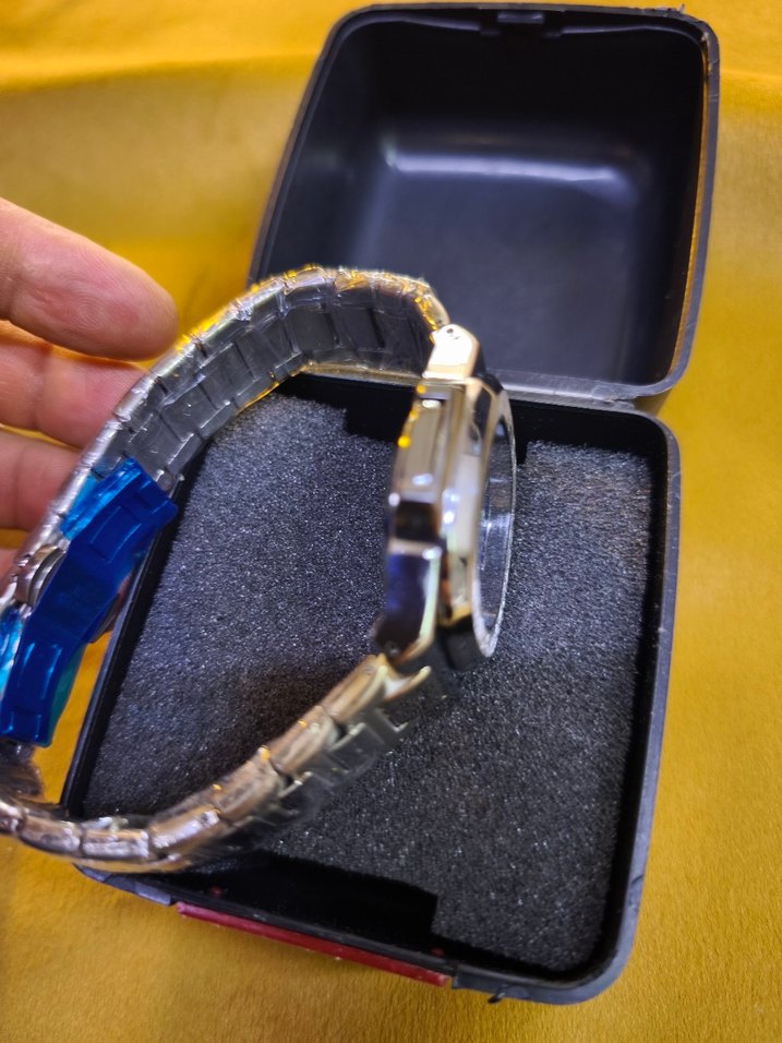 Patek Philippe Klasik Erkek Kol Saati Mavi Kadran - Görsel 5