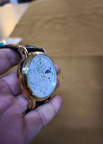 Altın Renk Klasik Erkek Kol Saati - Görsel 5