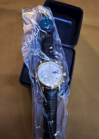 Altın Renk Klasik Erkek Kol Saati - Görsel 7