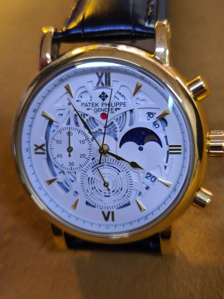 Altın Renk Klasik Erkek Kol Saati - Görsel 2