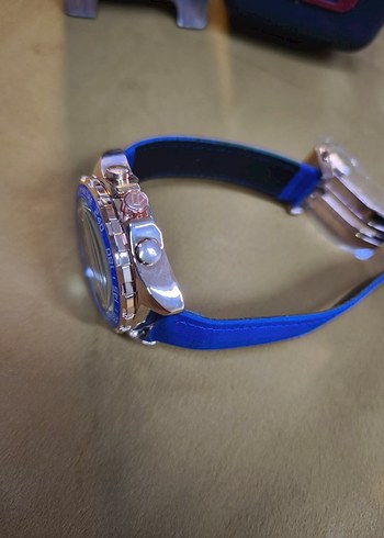 Mavi Biker Tarzı Erkek Saat - Görsel 4