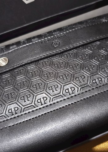 Philipp Plein Siyah Deri Cüzdan - Görsel 4