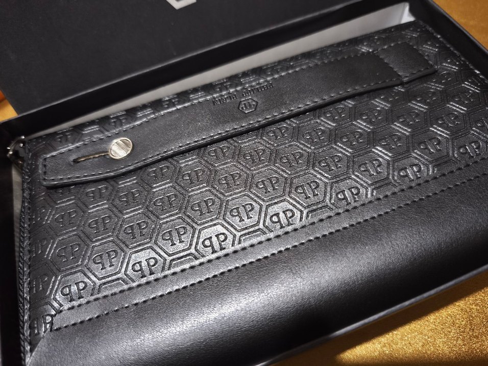 Philipp Plein Siyah Deri Cüzdan - Görsel 4