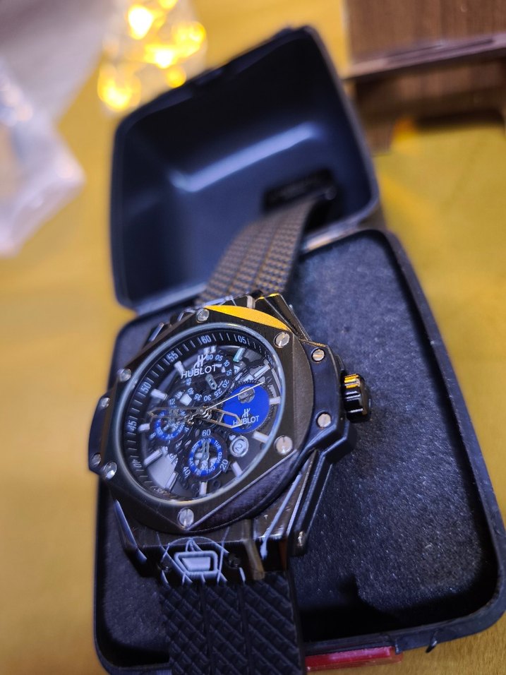 Siyah Biker Tarzı Erkek Kol Saati - Görsel 4