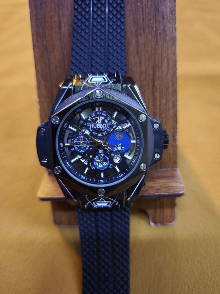 Siyah Biker Tarzı Erkek Kol Saati - Görsel 5