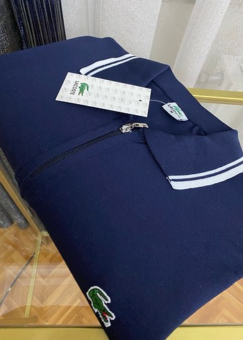 Beyaz Fermuarlı Erkek Polo Tişört - Görsel 2