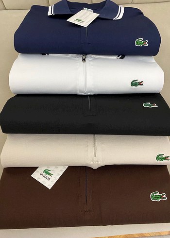 Beyaz Fermuarlı Erkek Polo Tişört - Görsel 10