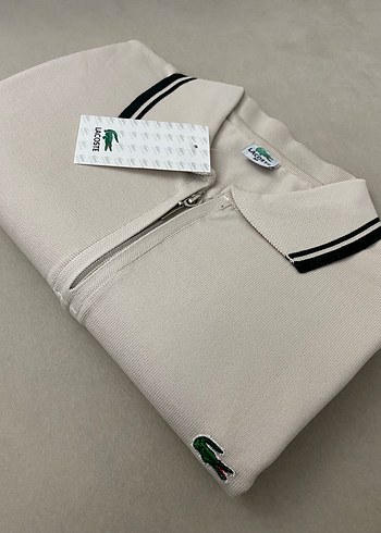 Beyaz Fermuarlı Erkek Polo Tişört - Görsel 5