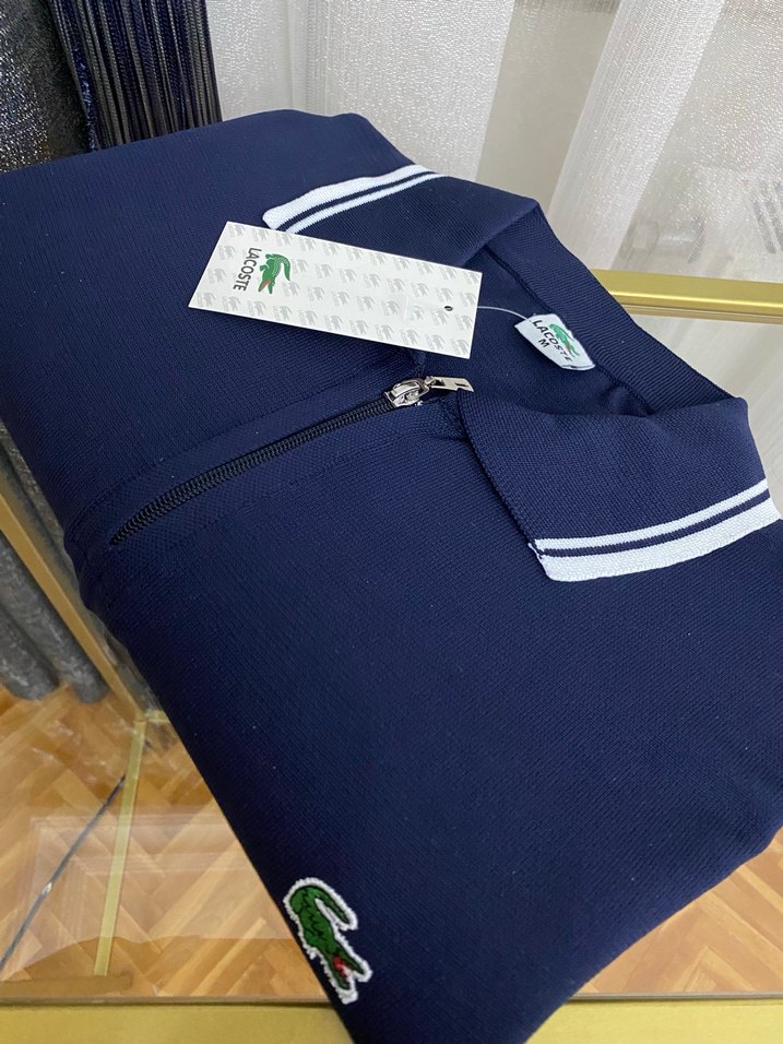 Beyaz Fermuarlı Erkek Polo Tişört - Görsel 2