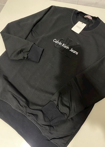 Kalın Baskılı uzun Kollu Gri Sweatshirt - Görsel 6