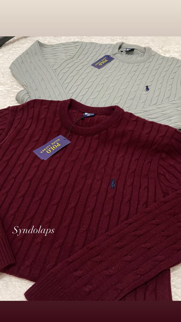 Bordo Erkek Örgü Polo Kazak - Görsel 2