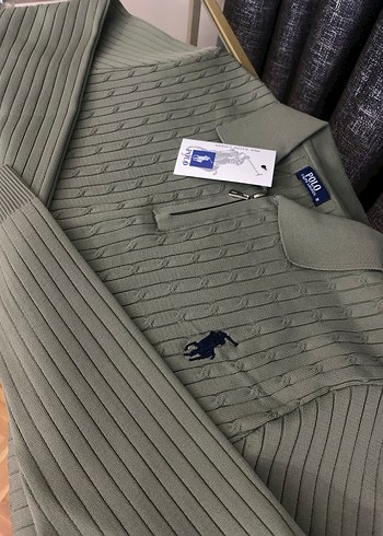 Gri Polo Örgü Kısa Kollu Erkek Triko - Görsel 2