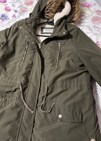 Kapüşonlu Suni Kürklü Kadın Mont - Görsel 3