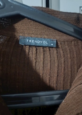 Kahverengi Uzun Kollu Triko Kadın Elbise - Görsel 3