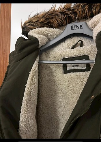 Kürk Detaylı Kahverengi Kadın Kış Montu - Görsel 2