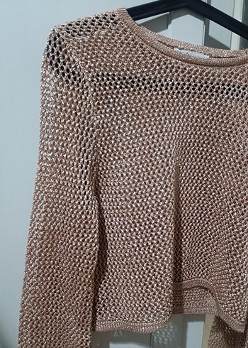 Bakır rose pembe Örgü Kadın Kazak dilvin - Görsel 2