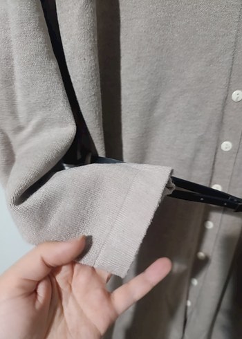 Kore Bej Midi örme Elbise - Görsel 6