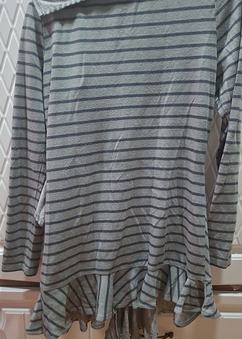 Gri Uzun Kollu Salaş Kadın Hırka - Görsel 4