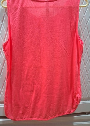 Kadın Kırmızı Dantelli Kolsuz Bluz - Görsel 3