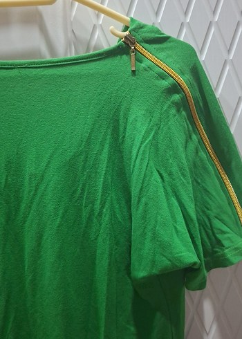 Yeşil Kısa Kollu Bluz - Görsel 3