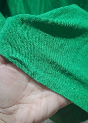 Yeşil Kısa Kollu Bluz - Görsel 4