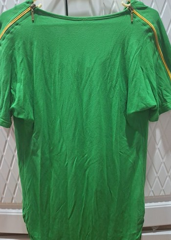 Yeşil Kısa Kollu Bluz - Görsel 2