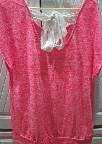 Pembe Kısa Kollu  Tişört - Görsel 3