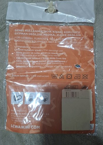 Baskılı Mavi Çocuk Maskesi - Görsel 2