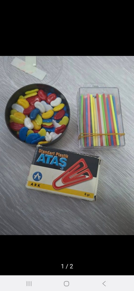 Renkli Plastik Ataş ve Çubuk Seti - Görsel 2