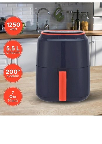 XL 5.5 Litre Turuncu Havalı Fritöz - Görsel 4