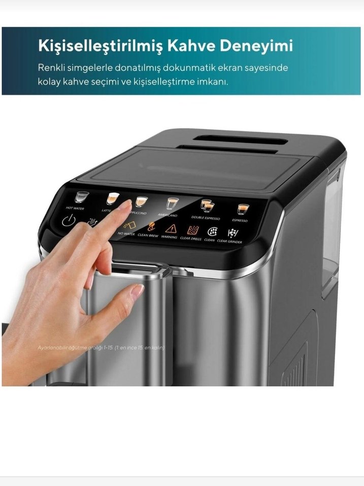 Gri Otomatik Kahve Makinesi - Görsel 3