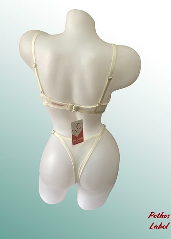 Nakışlı Mini Beyaz Bohem Sütyen - Görsel 3