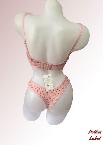 Pembe Mini Desenli Spor Sütyen - Görsel 3