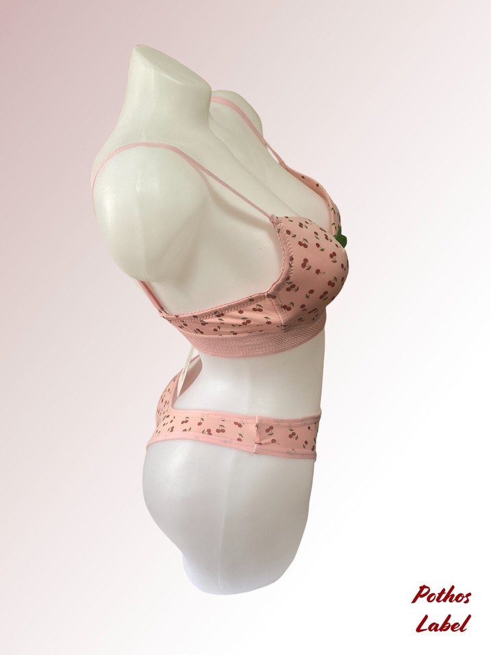 Pembe Mini Desenli Spor Sütyen - Görsel 4