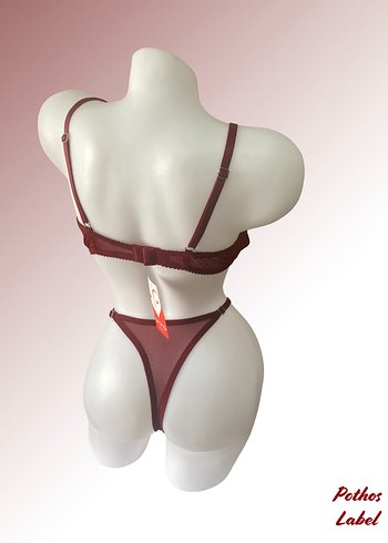 Bordo Dantel Detaylı Bohem Sütyen - Görsel 4