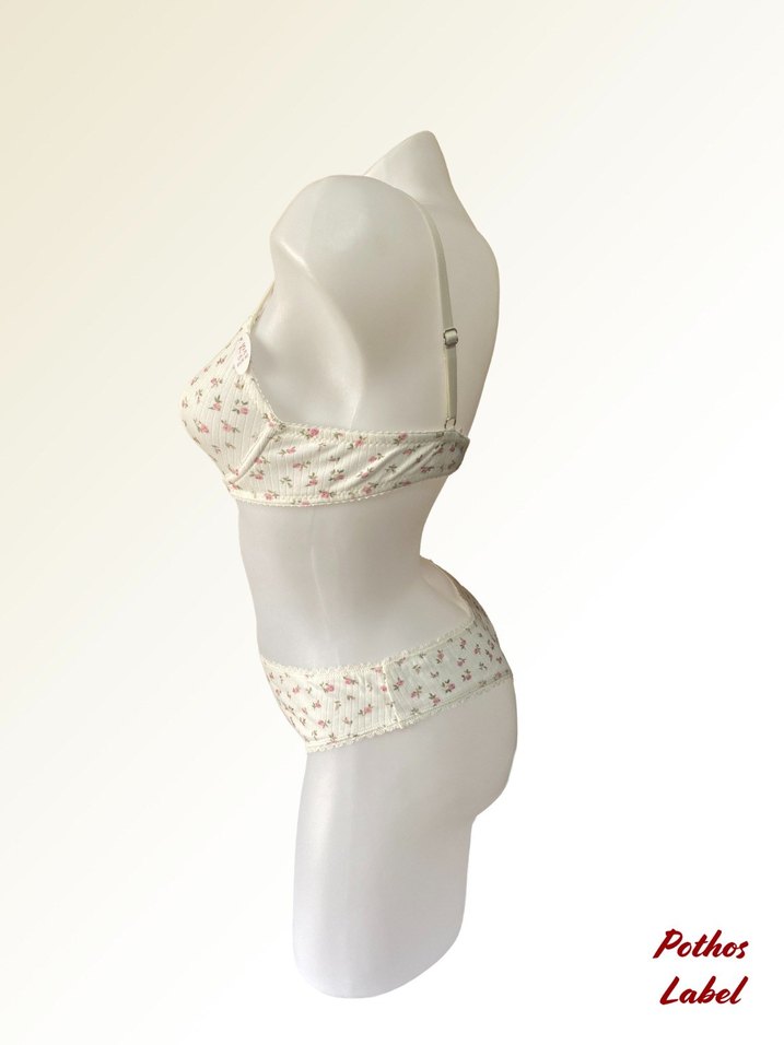 Beyaz Bohem Mini Sütyen - Görsel 2