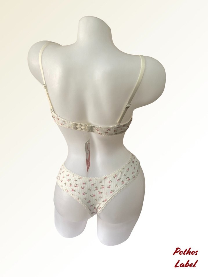 Beyaz Bohem Mini Sütyen - Görsel 3