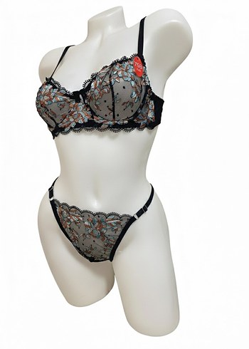 Bohem Siyah Midi Sütyen Takımı - Görsel 2