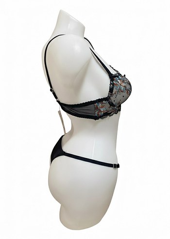 Bohem Siyah Midi Sütyen Takımı - Görsel 3