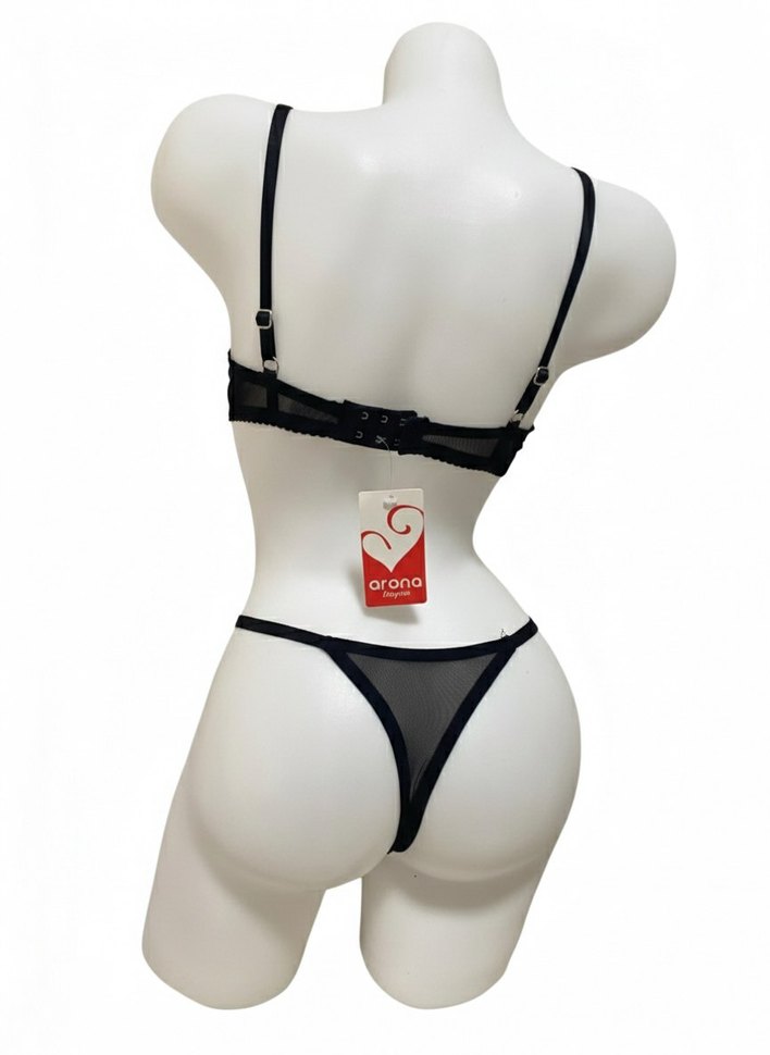 Bohem Siyah Midi Sütyen Takımı - Görsel 4