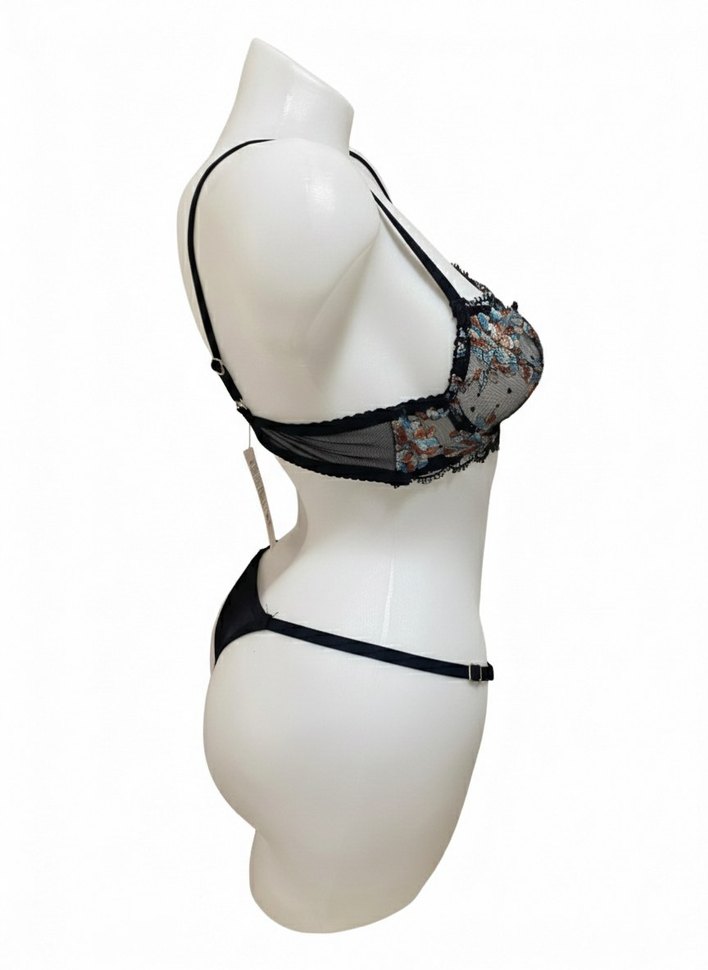 Bohem Siyah Midi Sütyen Takımı - Görsel 3