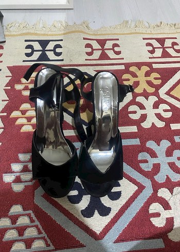 Siyah Platform Topuklu Kadın Ayakkabı - Görsel 3