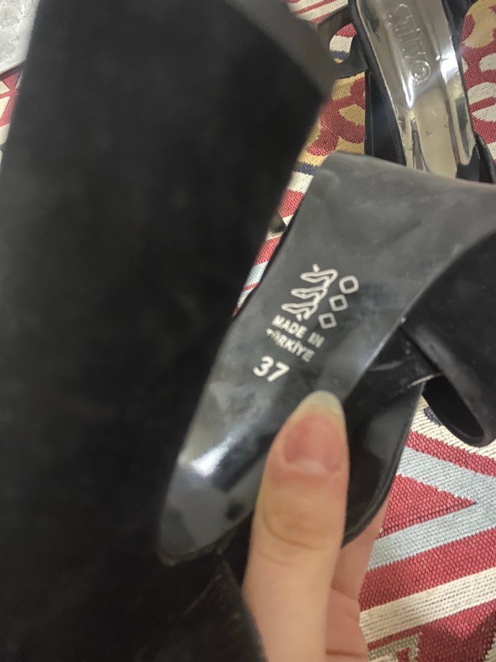 Siyah Platform Topuklu Kadın Ayakkabı - Görsel 4